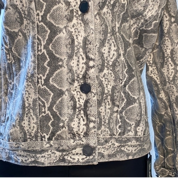 Blank NYC sz xs python print denim jacket - Picture 5 of 8